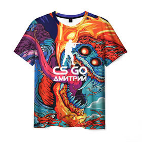 Мужская футболка 3D с принтом Дмитрий в стиле CS GO в Рязани, 100% полиэфир | прямой крой, круглый вырез горловины, длина до линии бедер | дима | имена | скоростной зверь