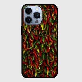 Чехол для iPhone 13 Pro с принтом Перчики в Рязани,  |  | веган | вегетарианец | еда | красный | овощи | острый | паттерн | перец | перчик | приправа | пряности | стручки | стручковый | стручок | урожай | чили