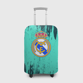 Чехол для чемодана 3D с принтом Реал Мадрид в Рязани, 86% полиэфир, 14% спандекс | двустороннее нанесение принта, прорези для ручек и колес | cr7 | football | real madrid | реал мадрид | футбол