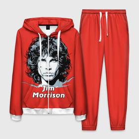 Мужской костюм 3D с принтом Jim Morrison в Рязани, 100% полиэстер | Манжеты и пояс оформлены тканевой резинкой, двухслойный капюшон со шнурком для регулировки, карманы спереди | Тематика изображения на принте: the doors | автор песен | вокалист | джим моррисон | звезда | музыка | певец | поэт | рок | рок музыка | фронтмен