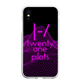 Чехол для iPhone XS Max матовый с принтом twenty one pilots neon music в Рязани, Силикон | Область печати: задняя сторона чехла, без боковых панелей | группа | инди поп | синти поп