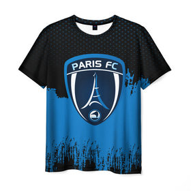 Мужская футболка 3D с принтом FC Paris Original uniform в Рязани, 100% полиэфир | прямой крой, круглый вырез горловины, длина до линии бедер | football | soccer | париж