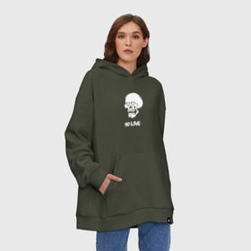 Худи SuperOversize хлопок с принтом No love skull в Рязани, 70% хлопок, 30% полиэстер, мягкий начес внутри | карман-кенгуру, эластичная резинка на манжетах и по нижней кромке, двухслойный капюшон
 | Тематика изображения на принте: guccigang | hearts | nolove | дремин | ивандремин | любовь | нелюбовь | сердечки | сердце | фэйс | череп