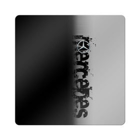 Магнит виниловый Квадрат с принтом MERCEDES BENZ SPORT в Рязани, полимерный материал с магнитным слоем | размер 9*9 см, закругленные углы | mercedes | марка | машины | мерседес
