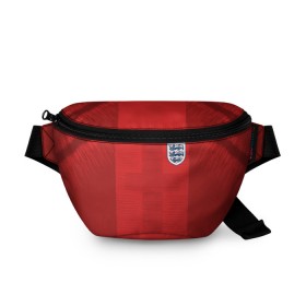 Поясная сумка 3D с принтом England away WC 2018 в Рязани, 100% полиэстер | плотная ткань, ремень с регулируемой длиной, внутри несколько карманов для мелочей, основное отделение и карман с обратной стороны сумки застегиваются на молнию | cup | england | fifa | russia | world | англия | мира | россия | чемпионат