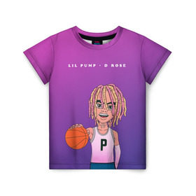 Детская футболка 3D с принтом Lil Pump D Rose в Рязани, 100% гипоаллергенный полиэфир | прямой крой, круглый вырез горловины, длина до линии бедер, чуть спущенное плечо, ткань немного тянется | Тематика изображения на принте: hip hop | hiphop | lil pump | mc | rap | газзи гарсия | зачитал | клауд | клауд рэп | лил памп | лили | мс | памп | реп | репер | речитатив | рэп | рэпер | трэп | хип | хип хоп | хипхоп | хоп