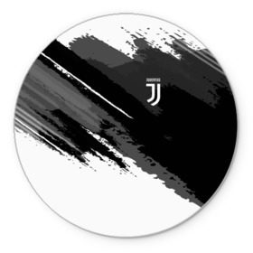 Коврик круглый с принтом FC Juventus Original 2018 в Рязани, резина и полиэстер | круглая форма, изображение наносится на всю лицевую часть | football | soccer | ювентус