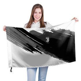 Флаг 3D с принтом FC Juventus Original 2018 в Рязани, 100% полиэстер | плотность ткани — 95 г/м2, размер — 67 х 109 см. Принт наносится с одной стороны | football | soccer | ювентус