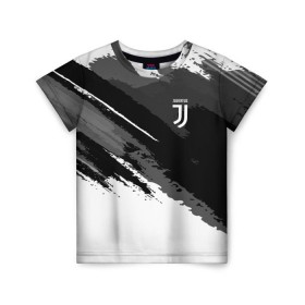 Детская футболка 3D с принтом FC Juventus Original 2018 в Рязани, 100% гипоаллергенный полиэфир | прямой крой, круглый вырез горловины, длина до линии бедер, чуть спущенное плечо, ткань немного тянется | Тематика изображения на принте: football | soccer | ювентус