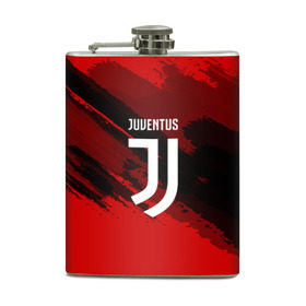 Фляга с принтом JUVENTUS SPORT RED в Рязани, металлический корпус | емкость 0,22 л, размер 125 х 94 мм. Виниловая наклейка запечатывается полностью | football | soccer | ювентус