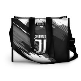 Сумка-шоппер 3D с принтом JUVENTUS SPORT STYLE в Рязани, 100% полиэстер | застегивается на металлическую кнопку; внутренний карман застегивается на молнию. Стенки укреплены специальным мягким материалом, чтобы защитить содержимое от несильных ударов
 | football | soccer | ювентус