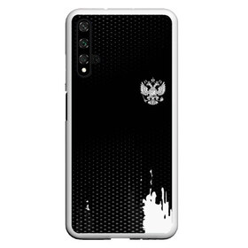 Чехол для Honor 20 с принтом Russia black collection в Рязани, Силикон | Область печати: задняя сторона чехла, без боковых панелей | abstraction | grunge | russia | sport | абстракция | герб | краска | русский | символика рф | спорт | спортивный | триколор | униформа | форма | я русский