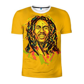 Мужская футболка 3D спортивная с принтом bob marley в Рязани, 100% полиэстер с улучшенными характеристиками | приталенный силуэт, круглая горловина, широкие плечи, сужается к линии бедра | Тематика изображения на принте: гитарист | марли | музыкант | неста | регги | роберт