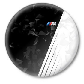 Значок с принтом BMW 2018 M Sport в Рязани,  металл | круглая форма, металлическая застежка в виде булавки | Тематика изображения на принте: bmw | бмв | марка | машины