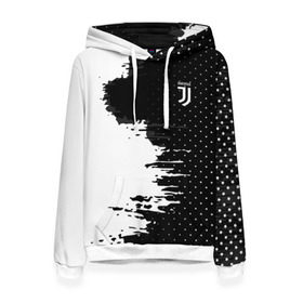 Женская толстовка 3D с принтом Juventus uniform black 2018 в Рязани, 100% полиэстер  | двухслойный капюшон со шнурком для регулировки, мягкие манжеты на рукавах и по низу толстовки, спереди карман-кенгуру с мягким внутренним слоем. | football | soccer | ювентус