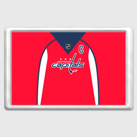 Магнит 45*70 с принтом Ovechkin Washington Capitals Red в Рязани, Пластик | Размер: 78*52 мм; Размер печати: 70*45 | овечкин | ови