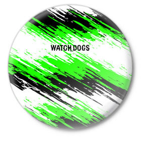 Значок с принтом Watch Dogs в Рязани,  металл | круглая форма, металлическая застежка в виде булавки | ded | dedsec | sec | watch dogs | watchdogs | дедсек | дэдсек
