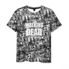Мужская футболка 3D с принтом The Walking Dead в Рязани, 100% полиэфир | прямой крой, круглый вырез горловины, длина до линии бедер | dead | walking | апокалипсис | бита | гленн | дерил | зомби | карл | люсиль | мертвецы | мишонн | ниган | рик | сериал | ходячие
