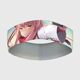 Повязка на голову 3D с принтом Любимый во Франксе в Рязани,  |  | anime | darling in the franxx | zero two | аниме | любимый во франксе | милый во франкcе