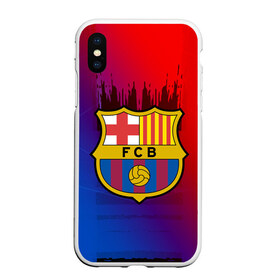 Чехол для iPhone XS Max матовый с принтом FC Barcelona color sport в Рязани, Силикон | Область печати: задняя сторона чехла, без боковых панелей | football | soccer | барселона