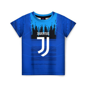 Детская футболка 3D с принтом FC Juventus color abstract в Рязани, 100% гипоаллергенный полиэфир | прямой крой, круглый вырез горловины, длина до линии бедер, чуть спущенное плечо, ткань немного тянется | Тематика изображения на принте: 