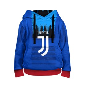 Детская толстовка 3D с принтом FC Juventus color abstract в Рязани, 100% полиэстер | двухслойный капюшон со шнурком для регулировки, мягкие манжеты на рукавах и по низу толстовки, спереди карман-кенгуру с мягким внутренним слоем | 