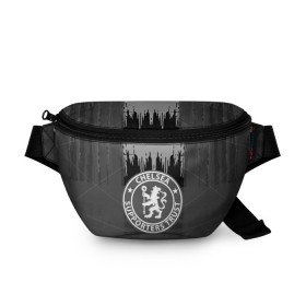 Поясная сумка 3D с принтом FC Chelsea abstract color в Рязани, 100% полиэстер | плотная ткань, ремень с регулируемой длиной, внутри несколько карманов для мелочей, основное отделение и карман с обратной стороны сумки застегиваются на молнию | football | soccer | челси