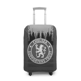 Чехол для чемодана 3D с принтом FC Chelsea abstract color в Рязани, 86% полиэфир, 14% спандекс | двустороннее нанесение принта, прорези для ручек и колес | football | soccer | челси
