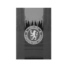 Обложка для паспорта матовая кожа с принтом FC Chelsea abstract color в Рязани, натуральная матовая кожа | размер 19,3 х 13,7 см; прозрачные пластиковые крепления | Тематика изображения на принте: football | soccer | челси