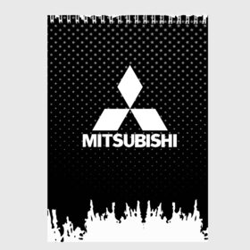 Скетчбук с принтом Mitsubishi в Рязани, 100% бумага
 | 48 листов, плотность листов — 100 г/м2, плотность картонной обложки — 250 г/м2. Листы скреплены сверху удобной пружинной спиралью |  машина | марка | митсубиси