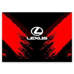 Поздравительная открытка с принтом LEXUS SPORT COLLECTION в Рязани, 100% бумага | плотность бумаги 280 г/м2, матовая, на обратной стороне линовка и место для марки
 | Тематика изображения на принте: auto | automobile | car | lexus | machine | motor | motor car | sport car | автомашина | бренд | легковой автомобиль | марка | спортивный автомобиль | тачка