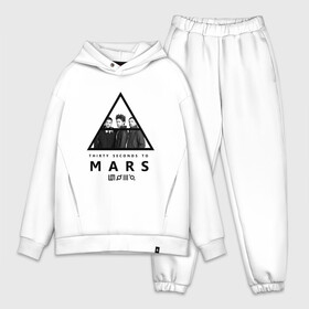 Мужской костюм хлопок OVERSIZE с принтом Thirty Seconds to Mars в Рязани,  |  | 30 seconds to mars | 30 секунд до марса | 30stm | thirty seconds to mars | джаред | лето | рок группа | шеннон