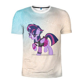 Мужская футболка 3D спортивная с принтом My Little Pony в Рязани, 100% полиэстер с улучшенными характеристиками | приталенный силуэт, круглая горловина, широкие плечи, сужается к линии бедра | мой маленький пони | мультфильм