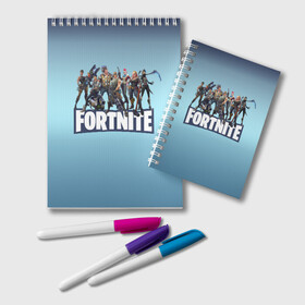 Блокнот с принтом Fortnite_9 в Рязани, 100% бумага | 48 листов, плотность листов — 60 г/м2, плотность картонной обложки — 250 г/м2. Листы скреплены удобной пружинной спиралью. Цвет линий — светло-серый
 | battle royale | epic games | fortnite | pvp | survival | tps | unreal | выживание | кооператив | королевская битва | песочница | фортнайт | шутер