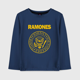 Детский лонгслив хлопок с принтом Ramones в Рязани, 100% хлопок | круглый вырез горловины, полуприлегающий силуэт, длина до линии бедер | punk | punkrock | панк