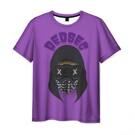 Мужская футболка 3D с принтом Watch Dogs DedSec в Рязани, 100% полиэфир | прямой крой, круглый вырез горловины, длина до линии бедер | Тематика изображения на принте: 