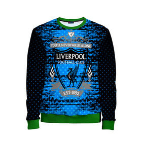 Детский свитшот 3D с принтом Liverpool sport uniform в Рязани, 100% полиэстер | свободная посадка, прямой крой, мягкая тканевая резинка на рукавах и понизу свитшота | Тематика изображения на принте: football | soccer | ливерпуль