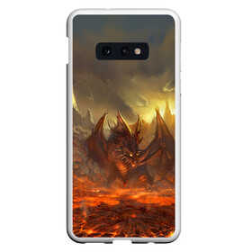 Чехол для Samsung S10E с принтом Fire Dragon в Рязани, Силикон | Область печати: задняя сторона чехла, без боковых панелей | Тематика изображения на принте: goddess of destruction | line age | line age ii | lineage ii | линейка