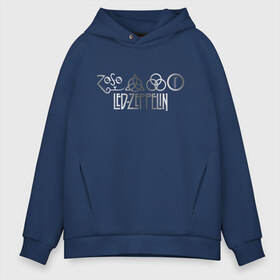 Мужское худи Oversize хлопок с принтом led zeppelin в Рязани, френч-терри — 70% хлопок, 30% полиэстер. Мягкий теплый начес внутри —100% хлопок | боковые карманы, эластичные манжеты и нижняя кромка, капюшон на магнитной кнопке | led zeppelin | блюз | группа | лед зеппелин | рок | фолк | хард | хардрок | хеви | хевиметал