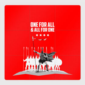 Магнитный плакат 3Х3 с принтом One for all & all for one! в Рязани, Полимерный материал с магнитным слоем | 9 деталей размером 9*9 см | fcsm | football | sp | мясные | футбольный клуб