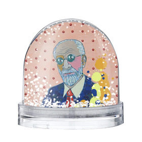 Снежный шар с принтом Зигмунд Фрейд в Рязани, Пластик | Изображение внутри шара печатается на глянцевой фотобумаге с двух сторон | Тематика изображения на принте: 