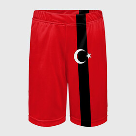 Детские спортивные шорты 3D с принтом Турция лента в Рязани,  100% полиэстер
 | пояс оформлен широкой мягкой резинкой, ткань тянется
 | tr | tur | анкара | герб | государство | знак | надпись | патриот | полосы | республика | символ | стамбул | страна | турецкая | турецкий | турки | турок | турция | турчанка | флаг | флага | цвета