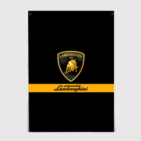 Постер с принтом Lamborghini Automobili S.p.A. в Рязани, 100% бумага
 | бумага, плотность 150 мг. Матовая, но за счет высокого коэффициента гладкости имеет небольшой блеск и дает на свету блики, но в отличии от глянцевой бумаги не покрыта лаком | automobili | gallardo | lamborghini | murcielago | reventon | roadster | s.p.a. | авто | автомобиль | знак | ламборгини | ламборджини | ламборжини | лого | машина | символ | спорт | тачка | эмблема