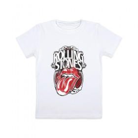 Детская футболка хлопок с принтом The Rolling Stones в Рязани, 100% хлопок | круглый вырез горловины, полуприлегающий силуэт, длина до линии бедер | the rolling stones | бродяги | вольные странники | группа | катящиеся камни | кит ричардс | мик джаггер | рок | рок н ролл | ролинг | роллинг | рон вуд | стоун | стоунз | стоунс | чарли уоттс