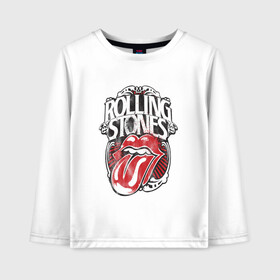 Детский лонгслив хлопок с принтом The Rolling Stones в Рязани, 100% хлопок | круглый вырез горловины, полуприлегающий силуэт, длина до линии бедер | the rolling stones | бродяги | вольные странники | группа | катящиеся камни | кит ричардс | мик джаггер | рок | рок н ролл | ролинг | роллинг | рон вуд | стоун | стоунз | стоунс | чарли уоттс