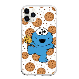 Чехол для iPhone 11 Pro матовый с принтом Cookie monster в Рязани, Силикон |  | cookie | cookiemonster | delicious | eat | monster | yummy | еда | куки | кукимонстр | монстр | печенье | сладости | улица | улицасезам