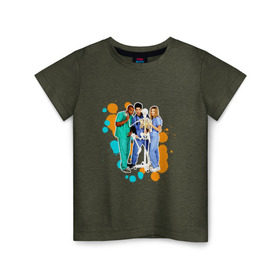 Детская футболка хлопок с принтом Сериал клиника в Рязани, 100% хлопок | круглый вырез горловины, полуприлегающий силуэт, длина до линии бедер | scrubs | джон макгинли | зак брафф | клиника | сара чок
