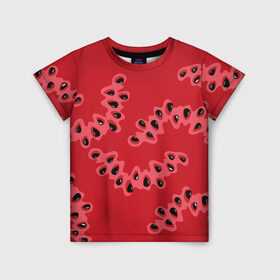 Детская футболка 3D с принтом Watermelon pattern в Рязани, 100% гипоаллергенный полиэфир | прямой крой, круглый вырез горловины, длина до линии бедер, чуть спущенное плечо, ткань немного тянется | pattern | watermelon | арбуз | еда | лето | фрукты | ягоды