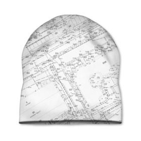 Шапка 3D с принтом Топография_01 в Рязани, 100% полиэстер | универсальный размер, печать по всей поверхности изделия | survey | геодезист | геодезия | топография