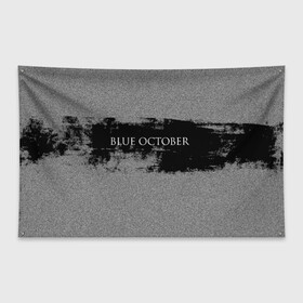 Флаг-баннер с принтом Blue October в Рязани, 100% полиэстер | размер 67 х 109 см, плотность ткани — 95 г/м2; по краям флага есть четыре люверса для крепления | Тематика изображения на принте: 